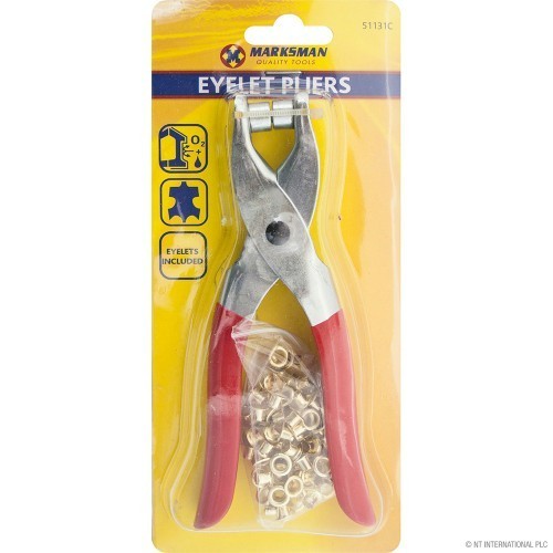 Eyelet pliers hand - eyelet, for