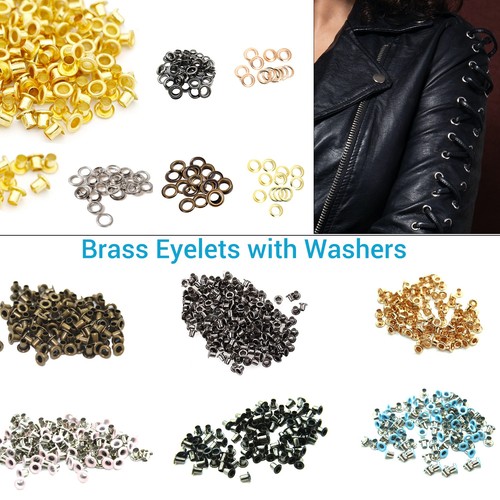 Brass eyelet with washer - with,